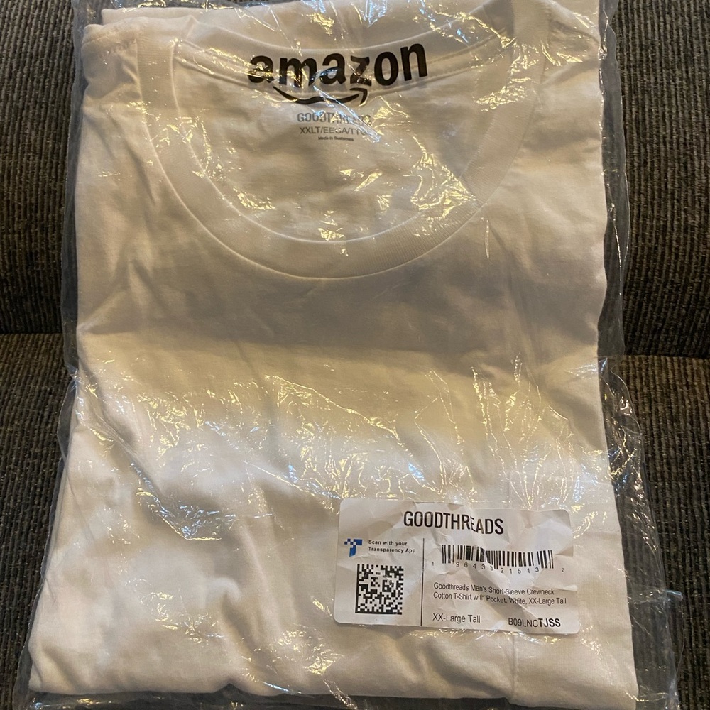 Goodthreads mens t-shirt crewneck with pocket in white